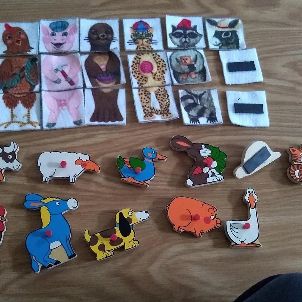 Magnetic Felt sorting matching animals used